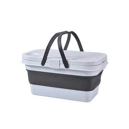 FoldBasket™ 折りたたみ式ピクニックバスケット（テーブル付き）